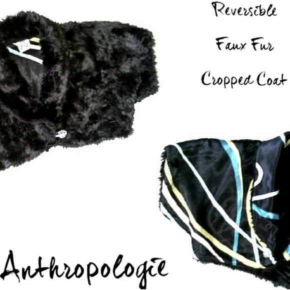 anthropologie • REVERSIBLE faux fur coat - Picture 2 of 8